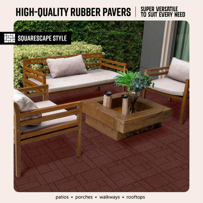 IMC Outdoor Living GroundSmart 16” x 16” Smartloc SquareScape Rubber Pavers
