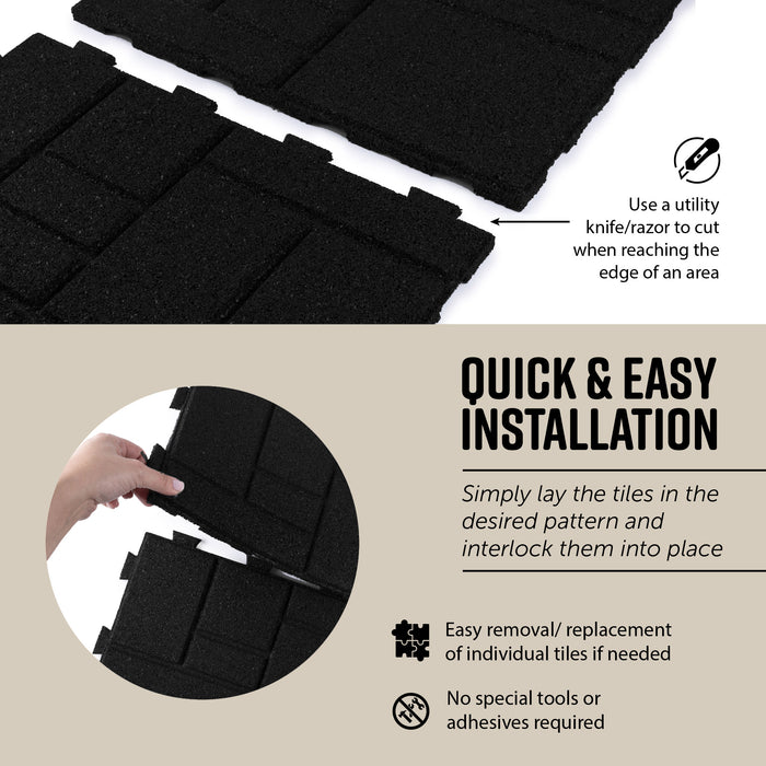 IMC Outdoor Living GroundSmart 16” x 16” Smartloc SquareScape Rubber Pavers