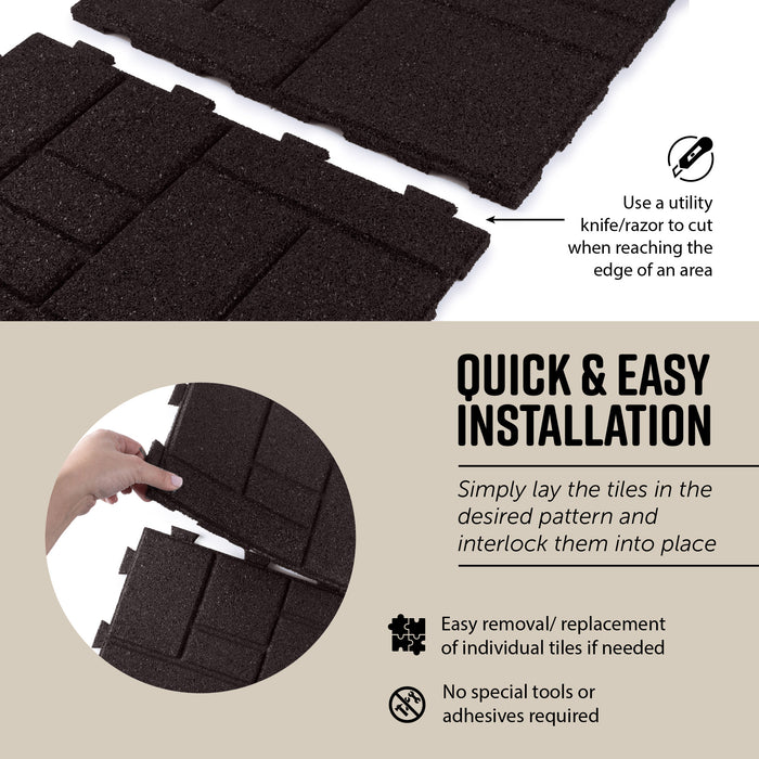 IMC Outdoor Living GroundSmart 16” x 16” Smartloc SquareScape Rubber Pavers