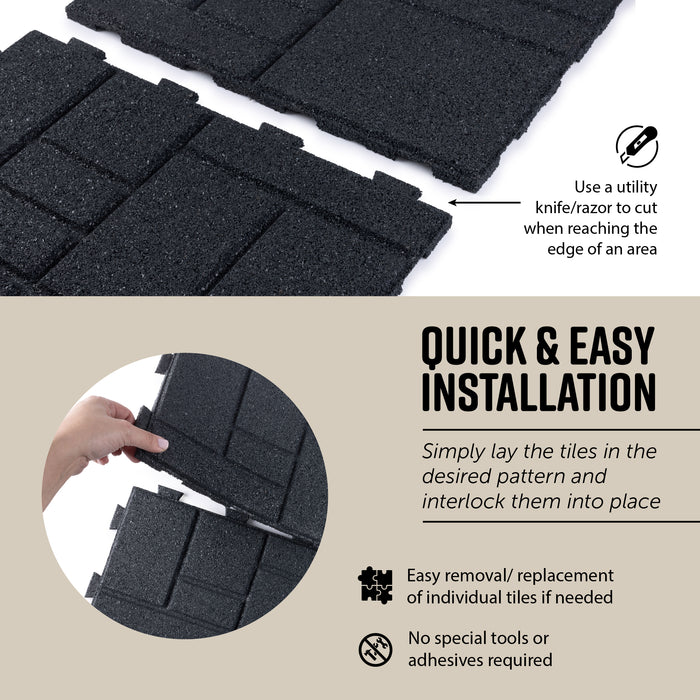 IMC Outdoor Living GroundSmart 16” x 16” Smartloc SquareScape Rubber Pavers