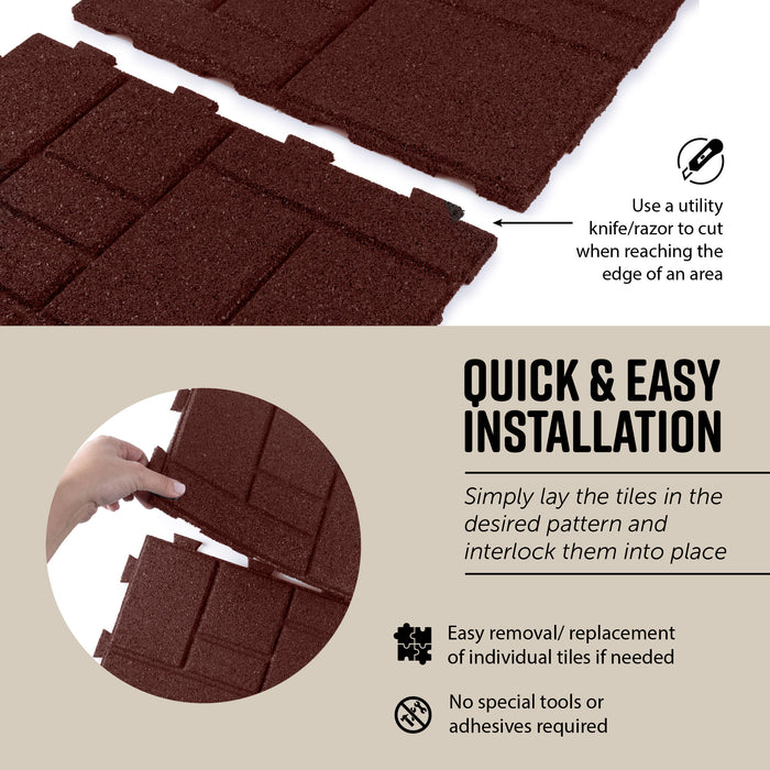IMC Outdoor Living GroundSmart 16” x 16” Smartloc SquareScape Rubber Pavers