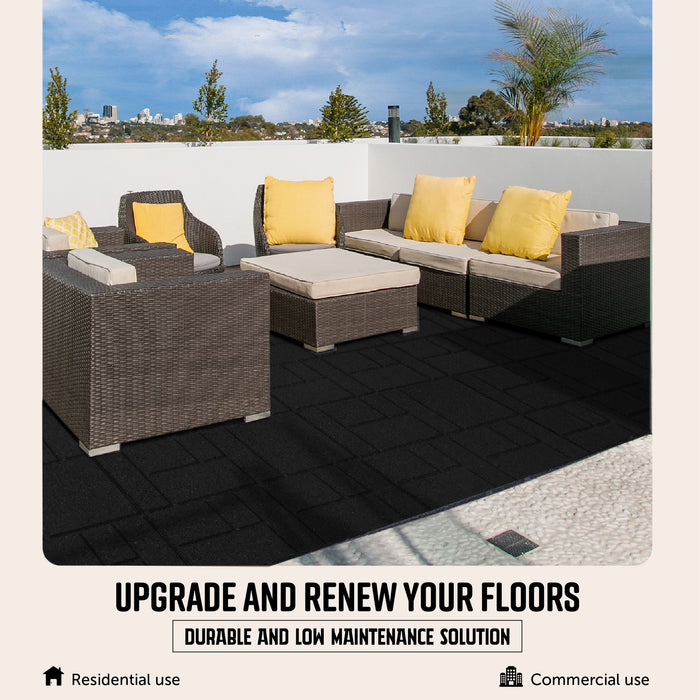 IMC Outdoor Living GroundSmart 16” x 16” Smartloc SquareScape Rubber Pavers