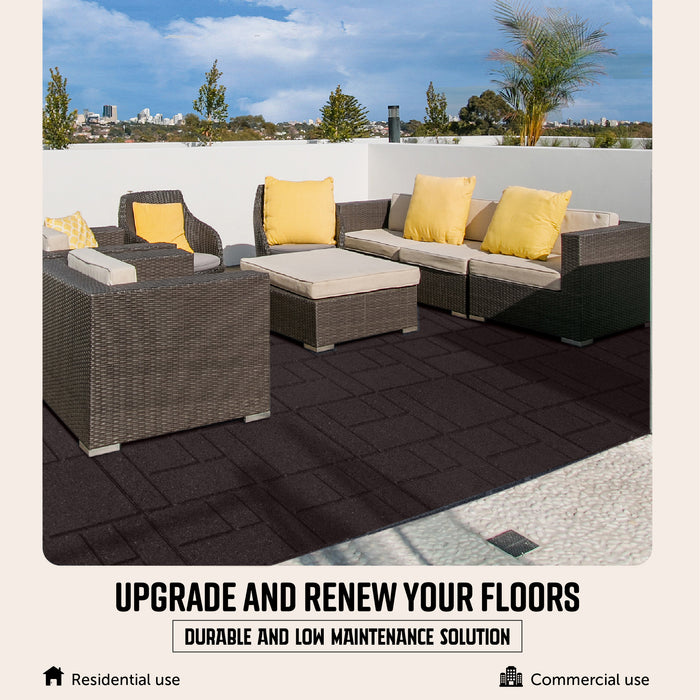 IMC Outdoor Living GroundSmart 16” x 16” Smartloc SquareScape Rubber Pavers
