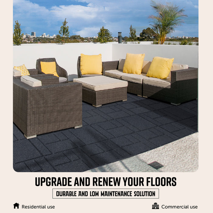 IMC Outdoor Living GroundSmart 16” x 16” Smartloc SquareScape Rubber Pavers