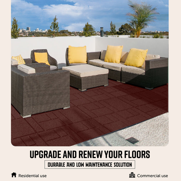 IMC Outdoor Living GroundSmart 16” x 16” Smartloc SquareScape Rubber Pavers