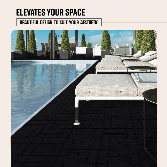IMC Outdoor Living GroundSmart 16” x 16” Smartloc SquareScape Rubber Pavers
