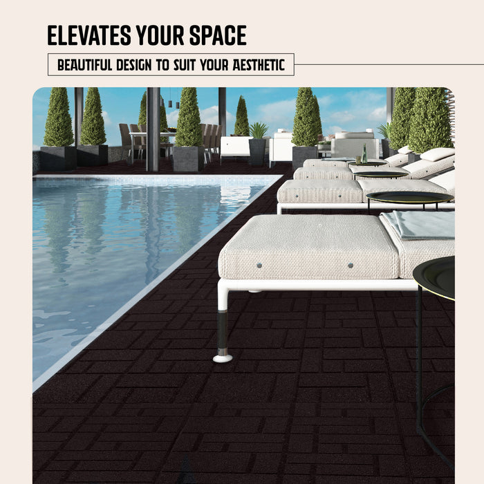 IMC Outdoor Living GroundSmart 16” x 16” Smartloc SquareScape Rubber Pavers