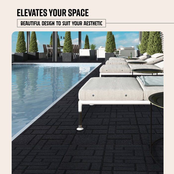 IMC Outdoor Living GroundSmart 16” x 16” Smartloc SquareScape Rubber Pavers