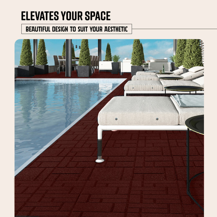 IMC Outdoor Living GroundSmart 16” x 16” Smartloc SquareScape Rubber Pavers