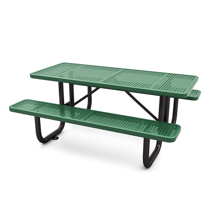 Wisdom 6' Rectangular Picnic Table Perforated Pattern QSSAP-21001-110