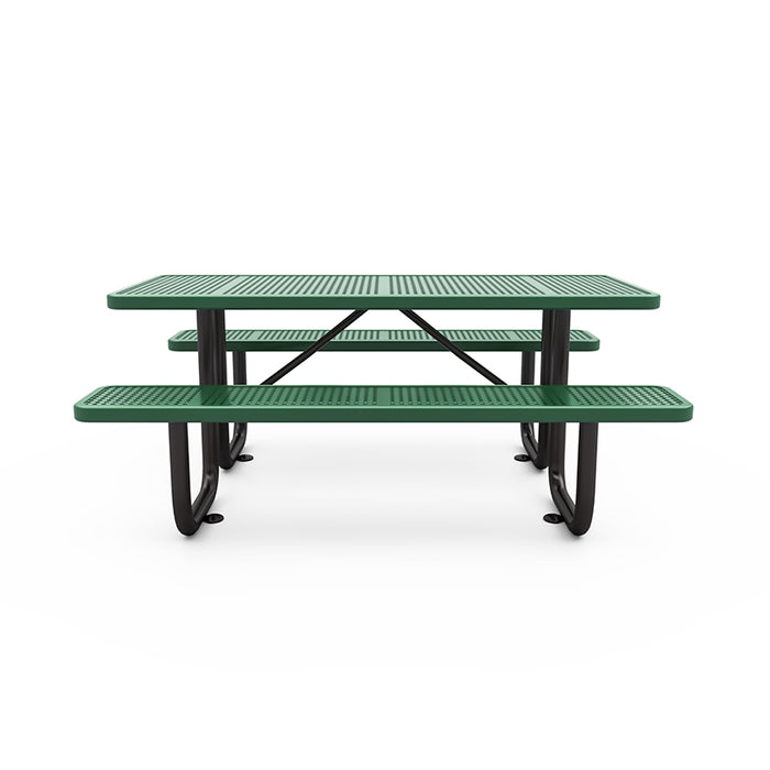 Wisdom 6' Rectangular Picnic Table Perforated Pattern QSSAP-21001-110