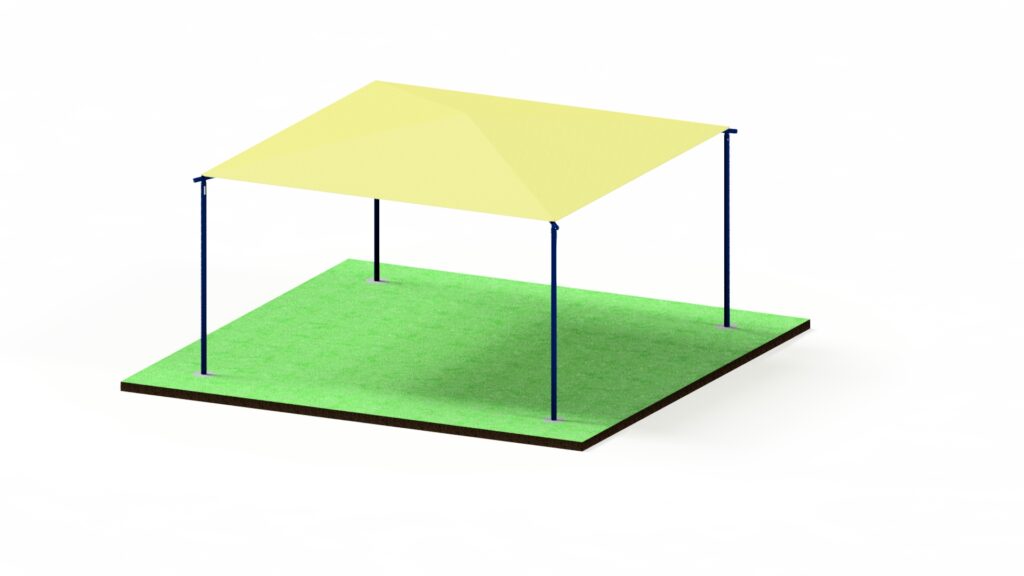 Childforms Commercial Shades 20' x 20' Pyramid Shade, 8' Entry Height SHD-202008