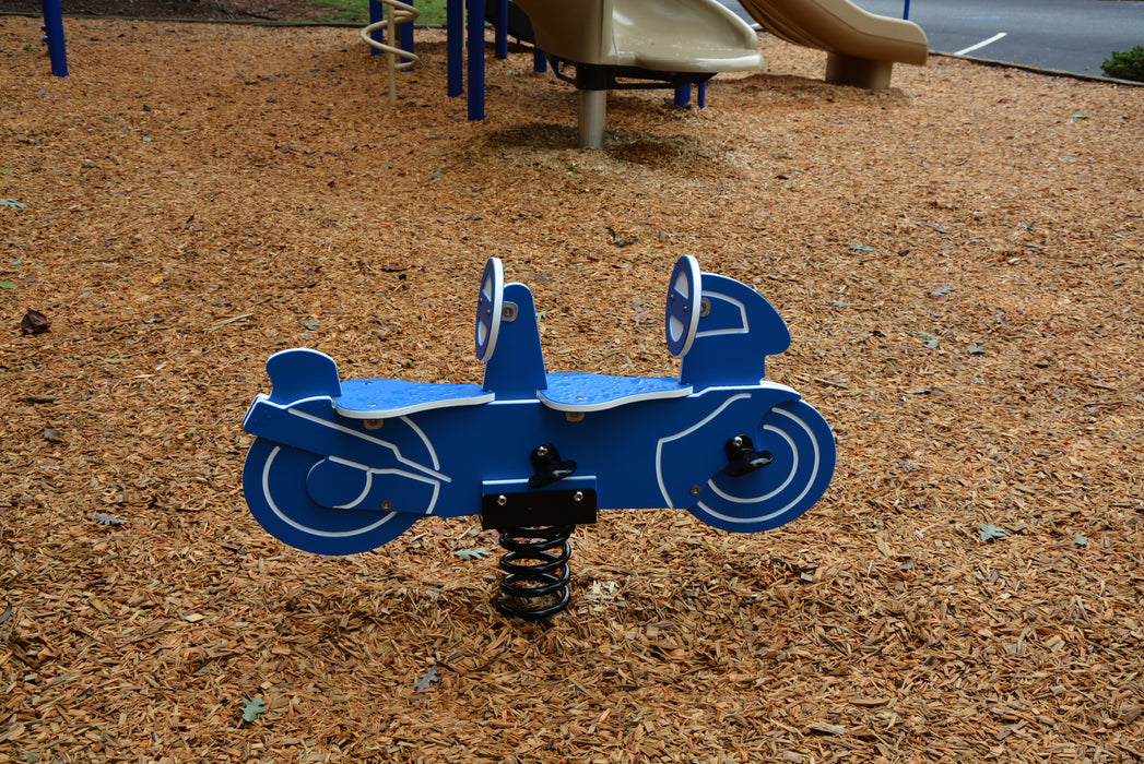 Childforms 2- Seat Blue Motorcycle Spring Rider SPR-00006