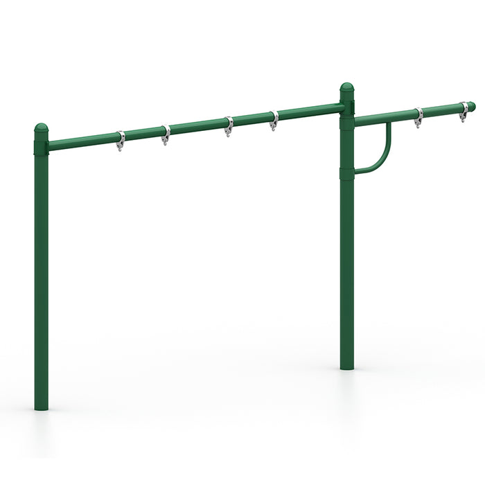 Wisdom Commercial WiseFREE 5" Single Post Swing 8Ft 1-Bay with Arm SPS-0801-1A