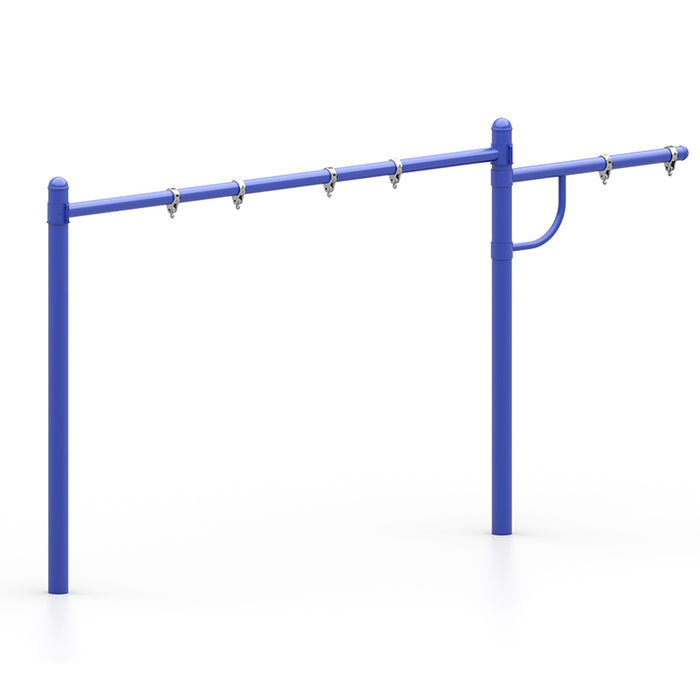 Wisdom Commercial WiseFREE 5" Single Post Swing 8Ft 1-Bay with Arm SPS-0801-1A