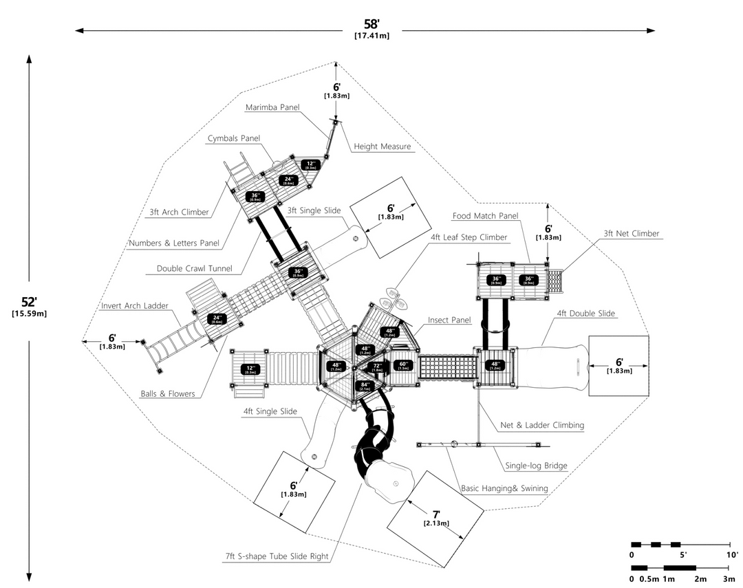 Wisdom Grow And Go Playground Structure BE35TH-0001