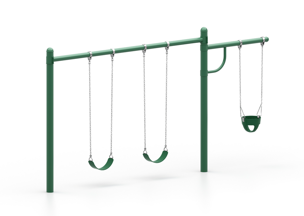 Wisdom WiseFREE 5" Single Post Swing 8Ft 1-Bay with Arm SPS-0801-1A