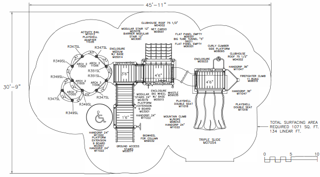 BigToys Unity-Accessible Playground Structure BT-1118-1, MBT-1118-1