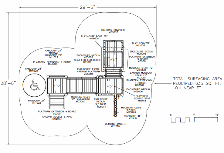 BigToys Vista Accessible Playground Structure BT-2504-1, MBT-2504-1