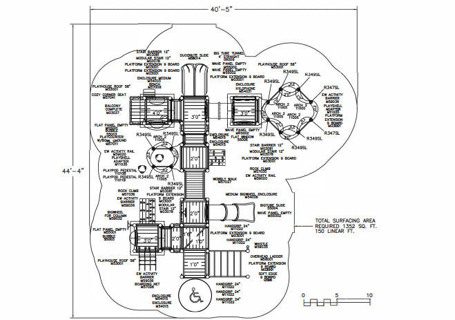 BigToys Courtyard Freestanding EarlyWorks Structures EC-805, MEC-805