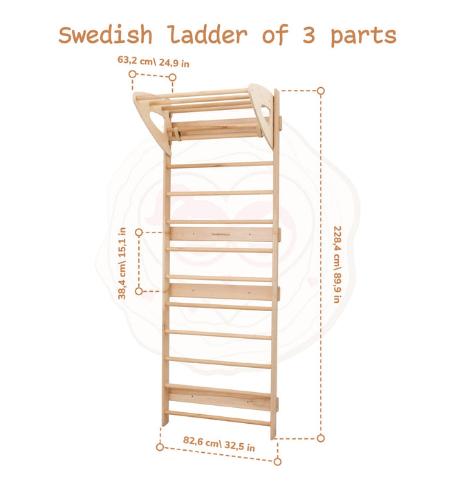 Wood and Hearts Swedish Ladder Gym