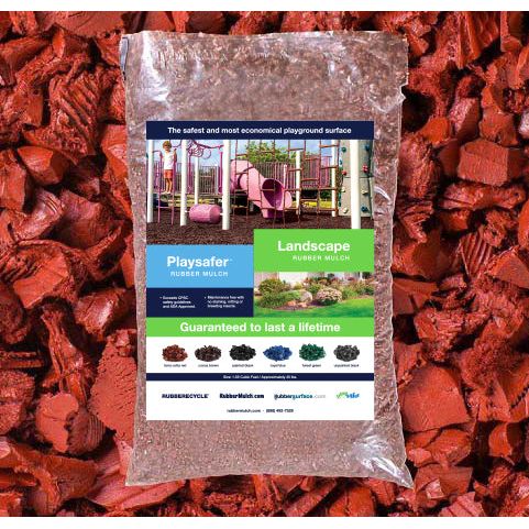 Rubber Mulch Playsafer Playground and Landscape Rubber Mulch | Terra Cotta Red RED-MULCH