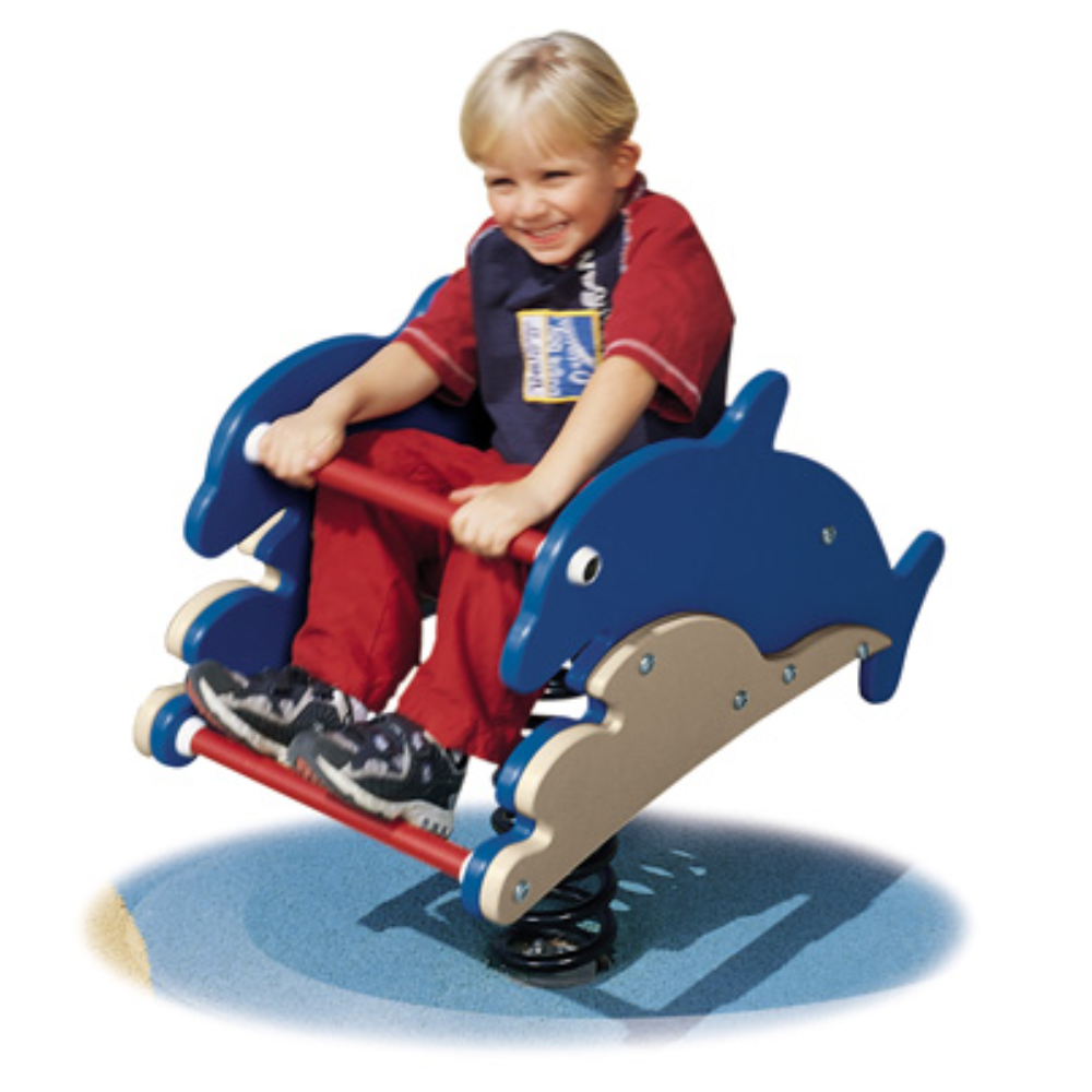 BigToys Commercial Dolphin Spring Rider Freestanding Sensory Motor MEC ...