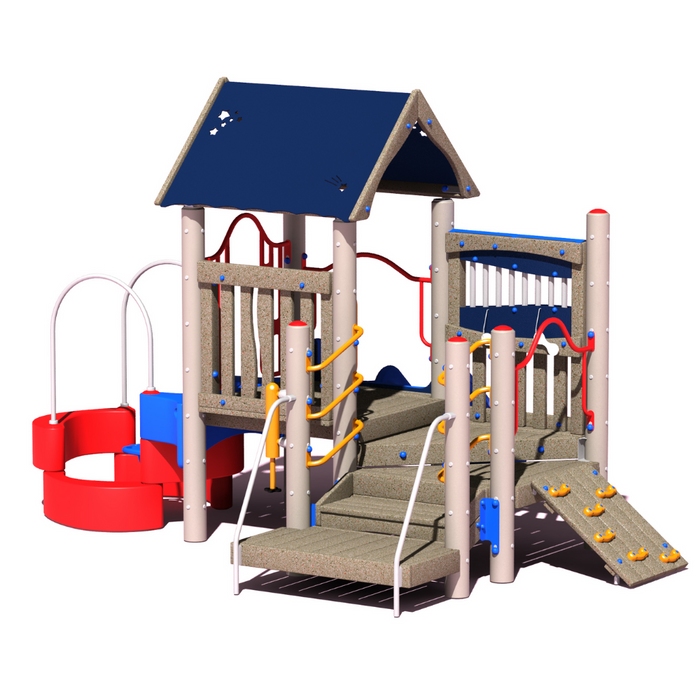BigToys Rocky Top (Blue & Green Roof) Freestanding EarlyWorks Structures EC-403, MEC-403