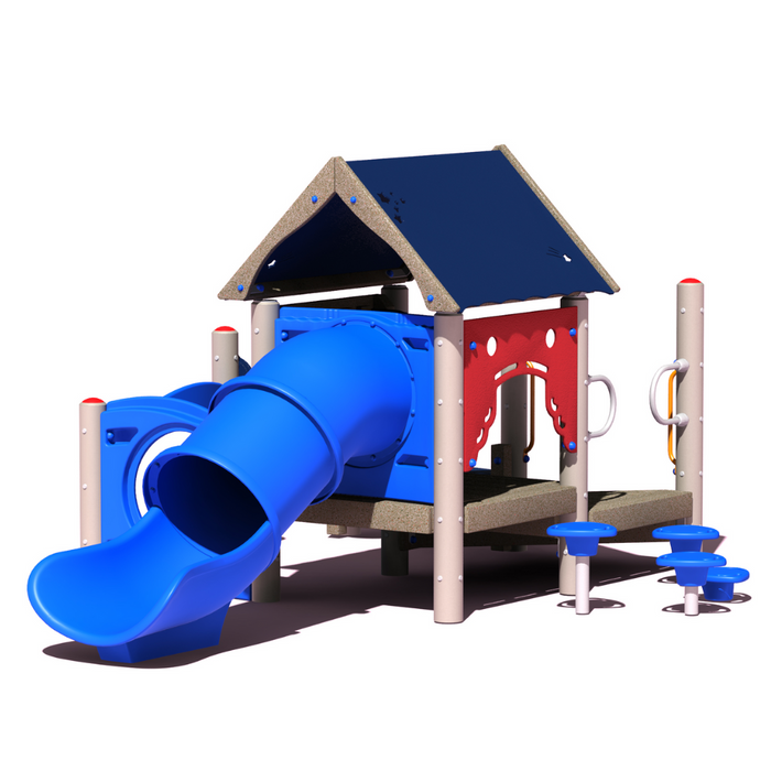 BigToys Hideaway (Blue & Green Roof) Freestanding EarlyWorks Structures EC-400, MEC-400