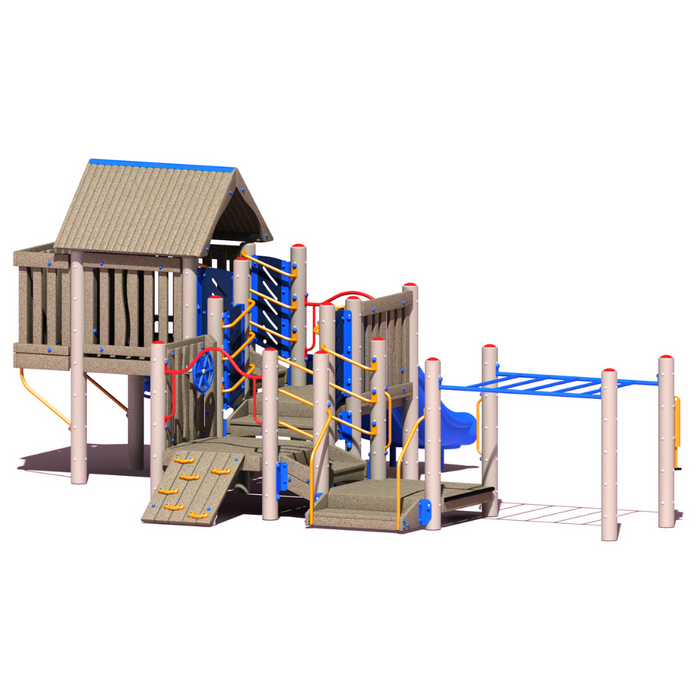 BigToys Townhouse- Accessible Freestanding EarlyWorks Structures EC-680-10, MEC-680-10