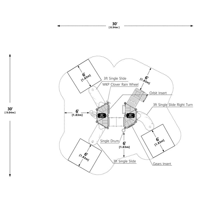 Wisdom Commercial Sunbeam Summit Playground Structure WKP35-0101