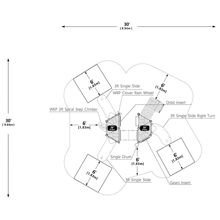 Wisdom Commercial Sunbeam Summit Playground Structure WKP35-0101