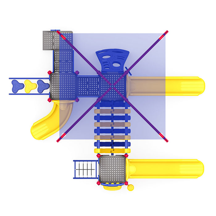 Wisdom Commercial Speedway Falls Playground Structure WKP35-0104