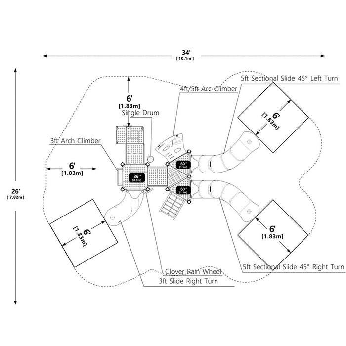Wisdom Commercial Twin Falls Playground Structure WKP35-0107