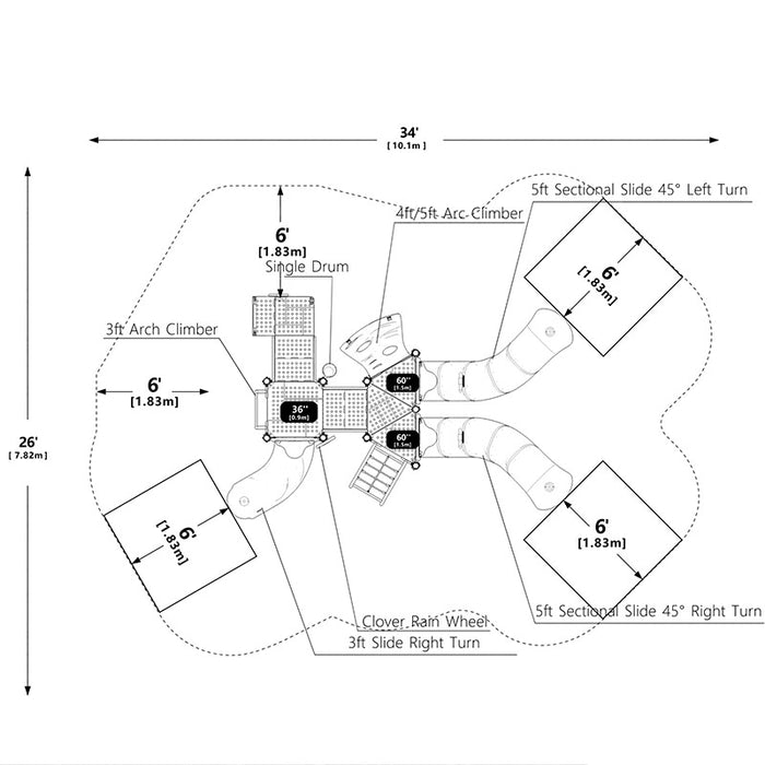 Wisdom Commercial Twin Falls Playground Structure WKP35-0107