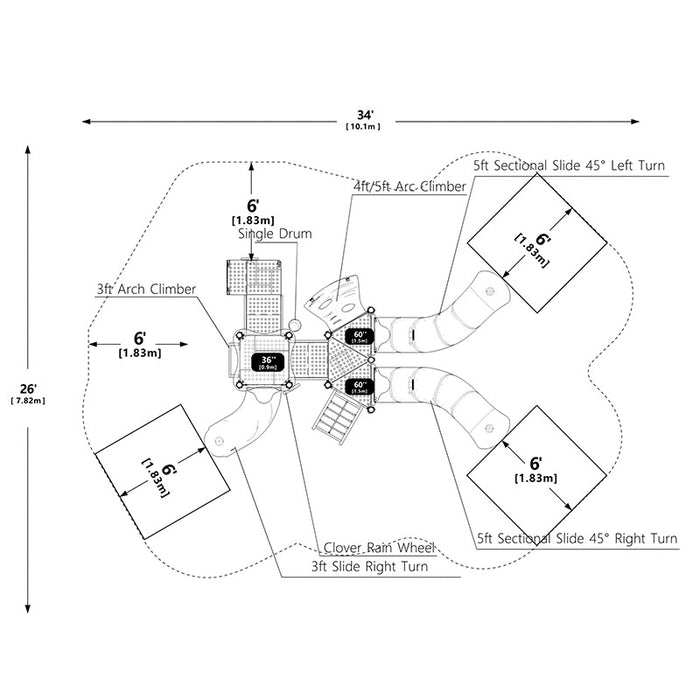 Wisdom Commercial Twin Falls Playground Structure WKP35-0107