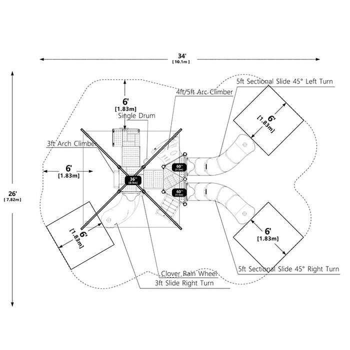 Wisdom Commercial Twin Falls Playground Structure WKP35-0107