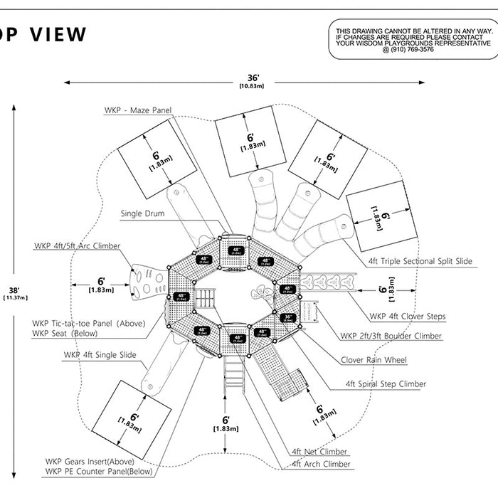 Wisdom Commercial Quad Rush Playground Structure WKP35-0108