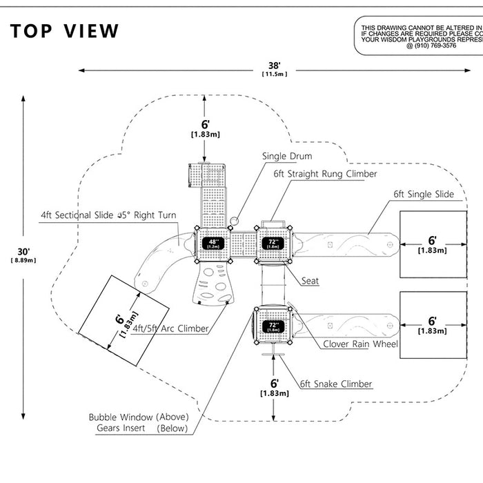 Wisdom Commercial Ridge Racer Playground Structure WKP35-0112