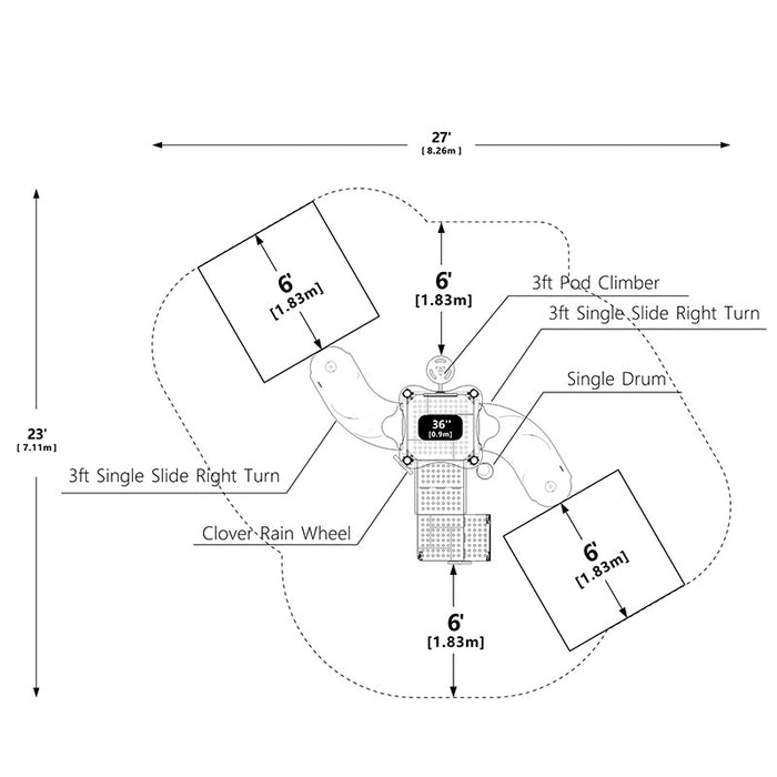Wisdom Commercial Double Dazzle Playground Structure WKP35-0120