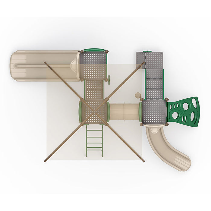 Wisdom Commercial Cedar Cascade Playground Structure WKP35-0121