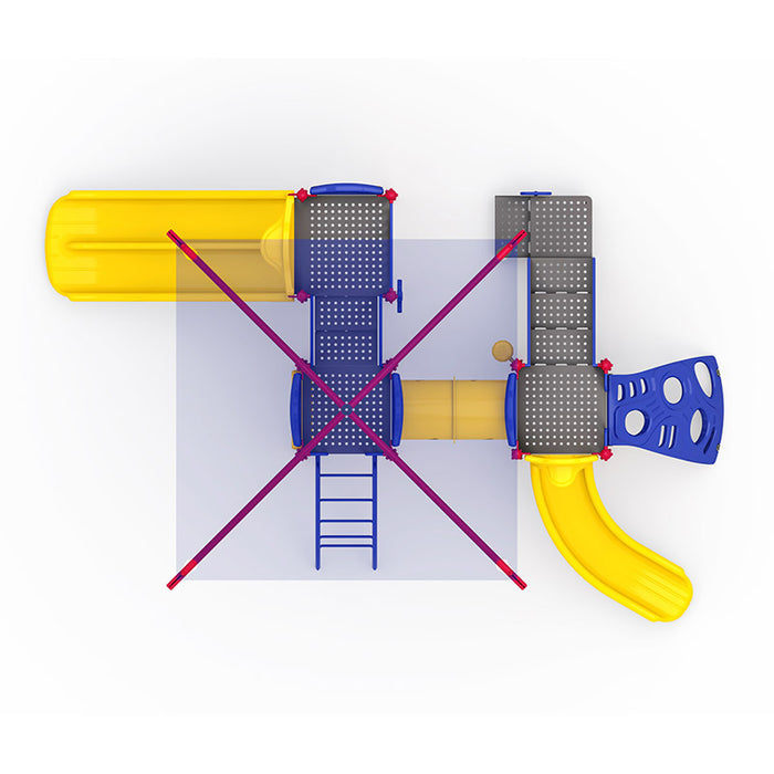 Wisdom Commercial Cedar Cascade Playground Structure WKP35-0121