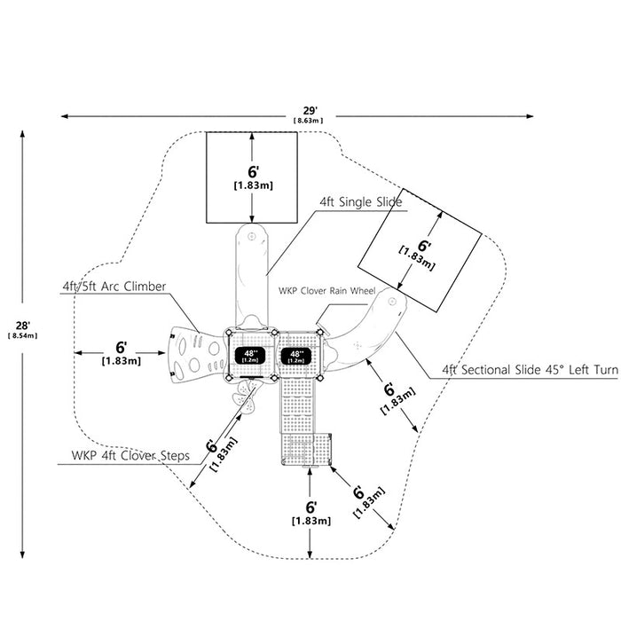 Wisdom Commercial Breezy Peak Playground Structure WKP35-0124