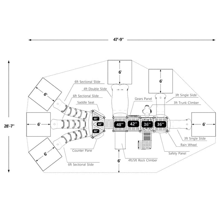 Wisdom Falcon Ridge Playground Structure QSWP-350014