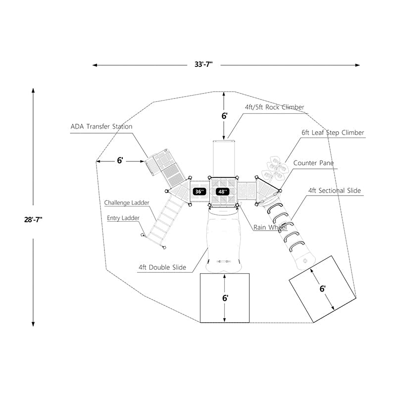 Wisdom All Points Playground Structure QSWP-350015