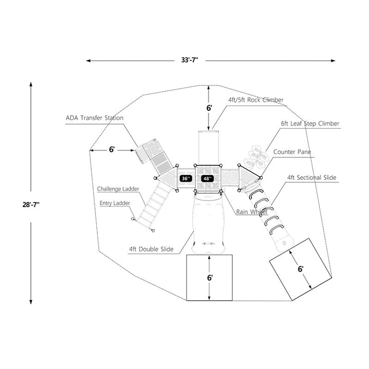 Wisdom All Points Playground Structure QSWP-350015