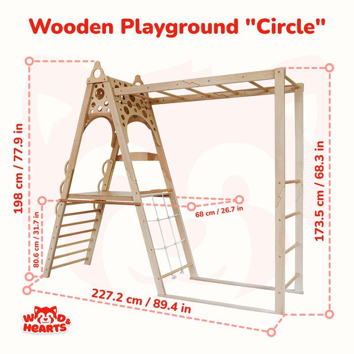 Wood and Hearts Wooden Playground