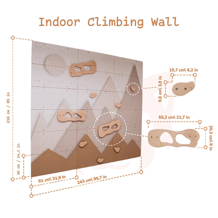 Wood and Hearts Indoor Climbing Wall