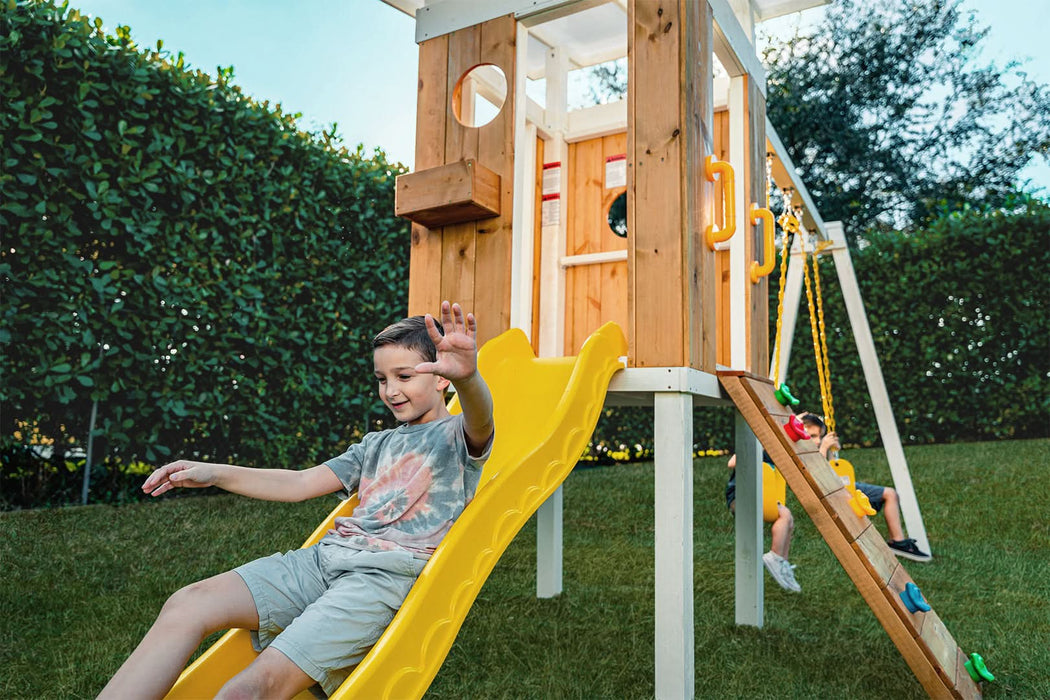 Avenlur Forest - Modern Backyard Outdoor Swing Set 2 Swings And Trapeze Bar AVNLR-MDRN-SWNG-M-V3-NY
