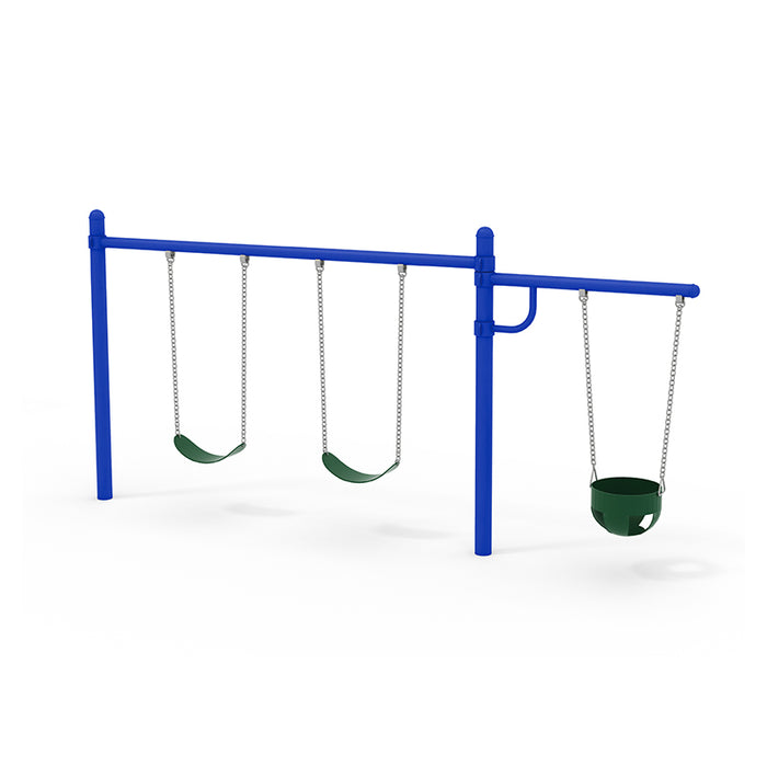 Wisdom WiseFREE 5" Single Post Swing 8Ft 1-Bay with Arm SPS-0801-1A